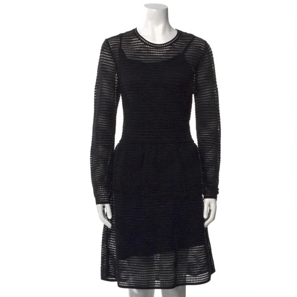 princess polly baby blue dress M MISSONI Size 8 Black Wool Blend Knit A-Line Dress For Sale at 1stDibs main image 0